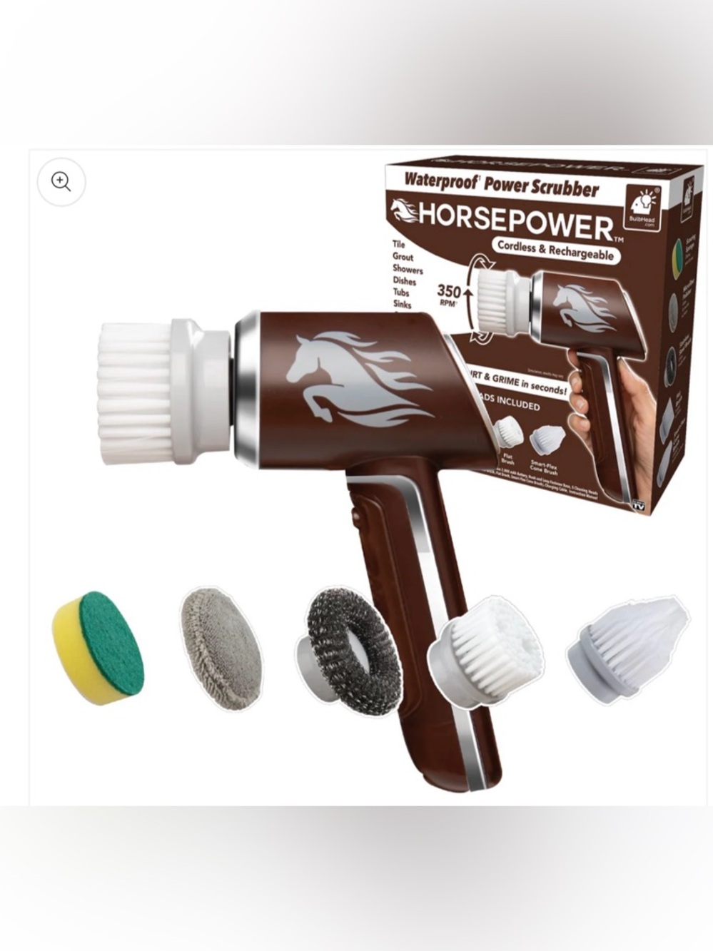 Cordless Power Scrubber - Brown